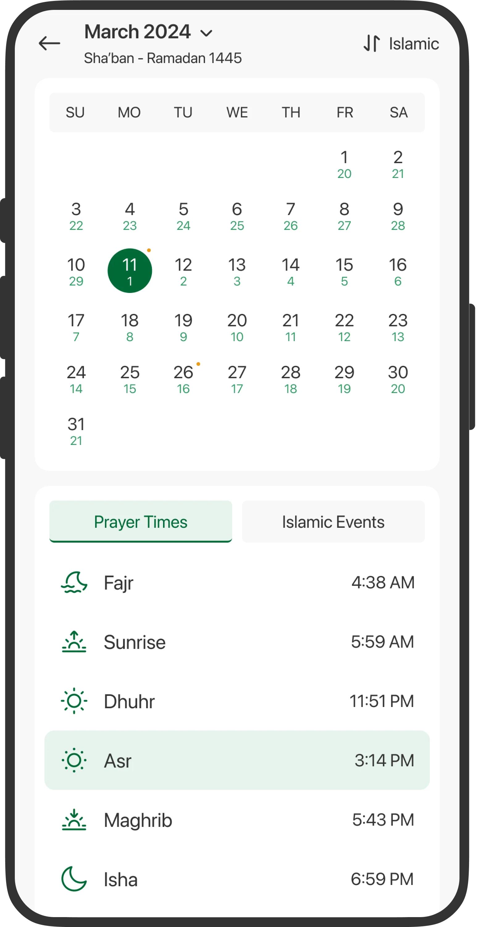Islamic calendar