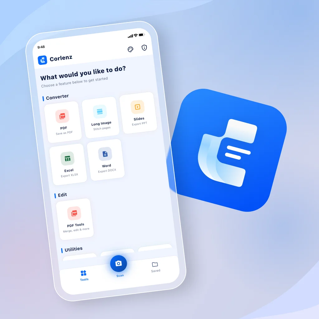 Corlenz Document Scanner app