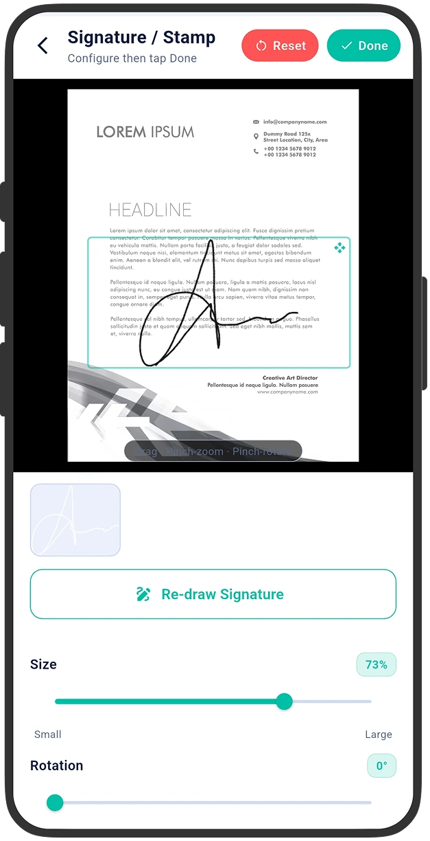 Sign documents
