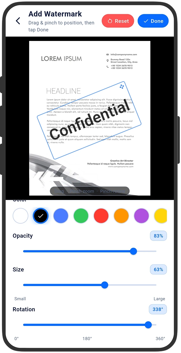 Watermark editor