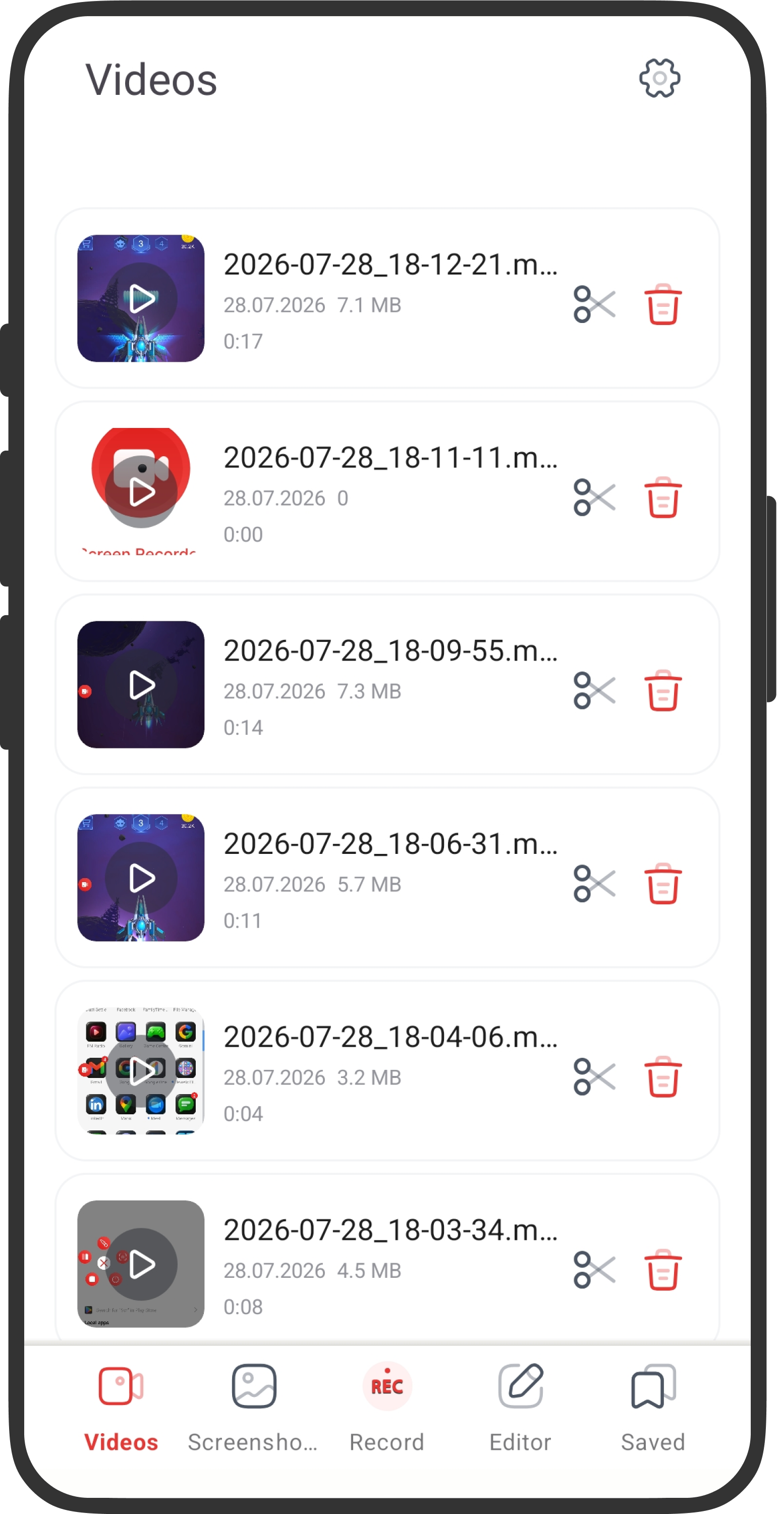 New screen recording options