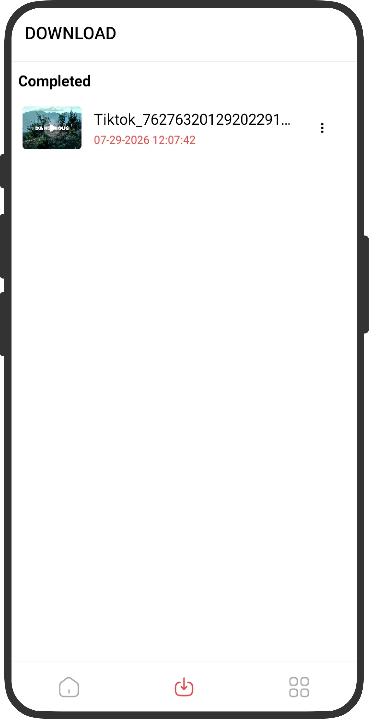 Select video format